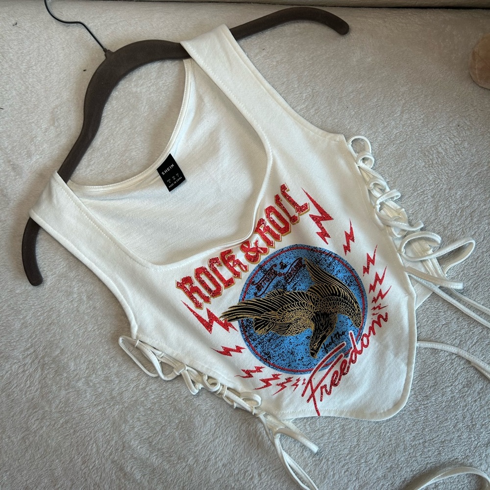 NOT AVAILABLE White Vintage Corset Top - Picture 1 of 1